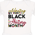 thumbnail image 4 of Inktastic Celebrating My First Black History Month for Kids Boys or Girls Long Sleeve Baby Bodysuit, 4 of 5