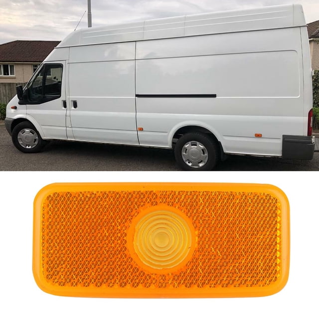 Lente de luz de posición lateral compatible con FORD TRANSI, 1 pieza de luz de posición lateral amarilla VY AC VY AC Diseño a prueba de futuro