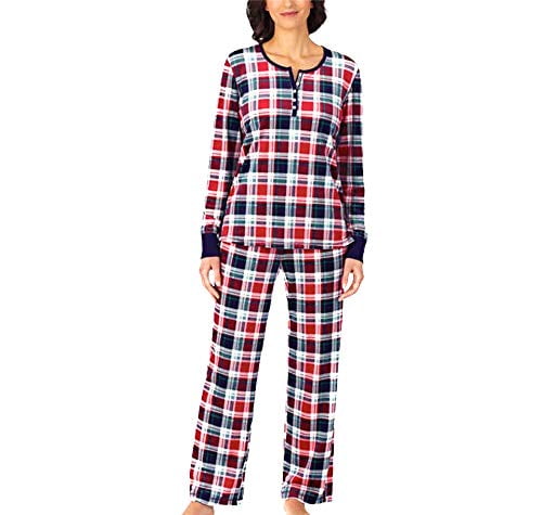 NAUTICA Women's Velour Lounge/Sleep Pajama Pant Lt Blue Snowflake-Pajama 