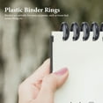 thumbnail image 5 of 44 Pcs Binder Buckle Binding Buckles Round Discbound Expansion Rings Spiral Notebook Plastic Discs, 5 of 6
