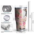 thumbnail image 6 of 30oz Bernese Mountain Dogs with Flowers Tumblers Stainless Steel Tumbler with Lid and Straw,Vacuum Insulated Double Wall Travel Tumbler Cups Mug with Cleaning Brush for Coffee,Tea, 6 of 7