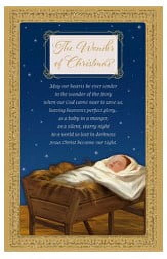 DaySpring 24 Inspirational Christmas Boxed Cards, Jesus in manger, The Wonder of Christmas