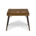 thumbnail image 2 of Table Benzara Leo - Correa plegable de madera y nailon para exteriores (50 cm), 2 of 5