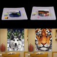 thumbnail image 1 of Kits De Alfombrillas De Gancho De 2 Piezas Para Niños Principiantes: Y Cachorro: Fáciles De Seguir: Exhibición De Bricolaje Para El Hogar, Decora Baoblaze Wolf Tiger Katch Hook Kits, 1 of 8