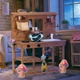 thumbnail image 4 of Mud Kitchen Playset for Kids, Wooden Magic Kitchen Set w/Wand, Recipe, Removable Sink, Faucet, Stove, Toddler Outdoor Pretend Play Kitchen, Witch Role Play, Fairy Potion, Gift for Boys Girls, 4 of 9