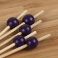 thumbnail image 2 of BambooMN Decorative Ball End Bamboo Cocktail Appetizer Picks Skewers - 5.9" (15cm) - Purple - 100pcs, 2 of 6