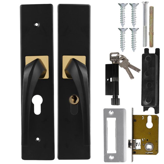 Dormitorio De Aluminio Simple Dentro De La Puerta De Madera Cerradura De La Manija Del Hogar Silencioso Con Llaves Negro Advancent EL007305-00