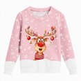 thumbnail image 2 of Gerichy Boys Girls Christmas Sweatshirt, Cute Reindeer Graphic Pullover Funny Xmas Shirt Tops 1T-14T, 2 of 7