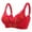 Red, variant on Hrsba Womens Summer Bra,Plus Size Bra for Womens,Woman's Embroidery Back Buckle Thin Style Ventilate Bra Without Steel Rim
