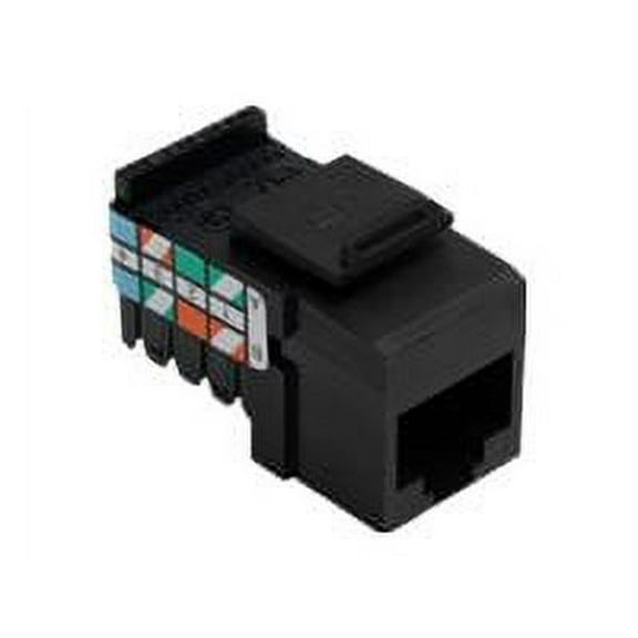 Leviton 41108-RE3 Category 3 QuickPort Connector, Black