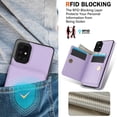 thumbnail image 6 of ELEHOLD Case for Samsung Galaxy A51 4G,Business PU Leather Stand Case with Card Holder & Ring Holder,Violet, 6 of 7