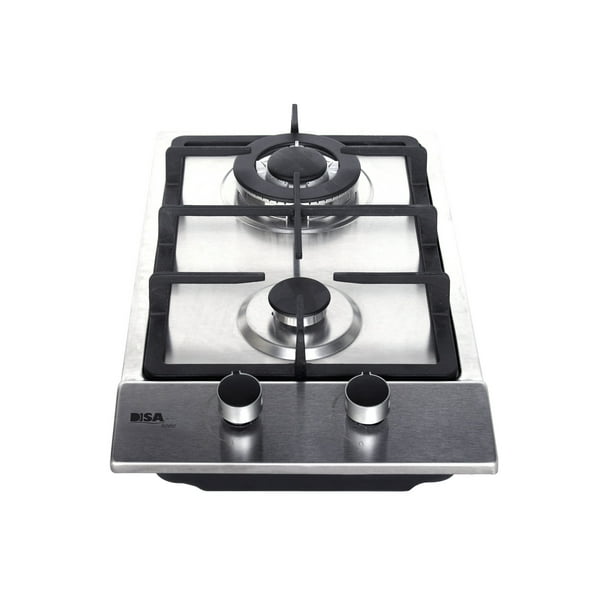 Parrilla Empotrable a Gas Disa Home 2 Quemadores Encendido Electrónico Acero Inoxidable 32 x 51 cm