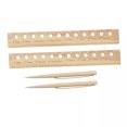 TUMALL 2 Pieces Planting Ruler and Dibber Wooden Planter Tool for