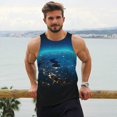 thumbnail image 6 of Gukieu Planet Earth Print Men's Quick Dry Fitness Vest, Round Neck Sleeveless Fitness Bodybuilding Top-Medium, 6 of 7
