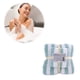 thumbnail image 1 of Juego de toallas de baño de terciopelo para adultos | Toallas de baño y faciales de 2 piezas, suaves y muy absorbentes | Poliéster de secado rápido | Verde, morado, azul, rosa y marrón, 1 of 8