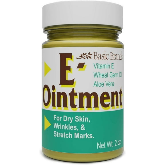 Basic Organics Soothing Ointment Wheat Germ Oil Vitamin E, 2oz, 5-Pack