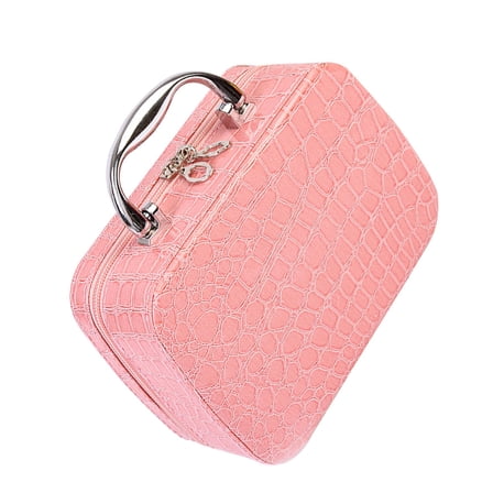 ifundom PU Hanging Makeup Bag with Mirror for Travel and Home Organization