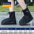 thumbnail image 2 of Naiovety 2 pack/lote cubiertas impermeables para zapatos protección para días lluviosos cubiertas impermeables para botas con borde único Ropa Deportiva, Zapatos tubo alto METRO, 2 of 6