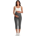 thumbnail image 5 of Purcolt Womens Maternity Leggings Stretchy Over The Belly Workout Yoga Capris Buttery Soft Tummy Control Cropped Pregnancy Pants with Pockets, 5 of 8