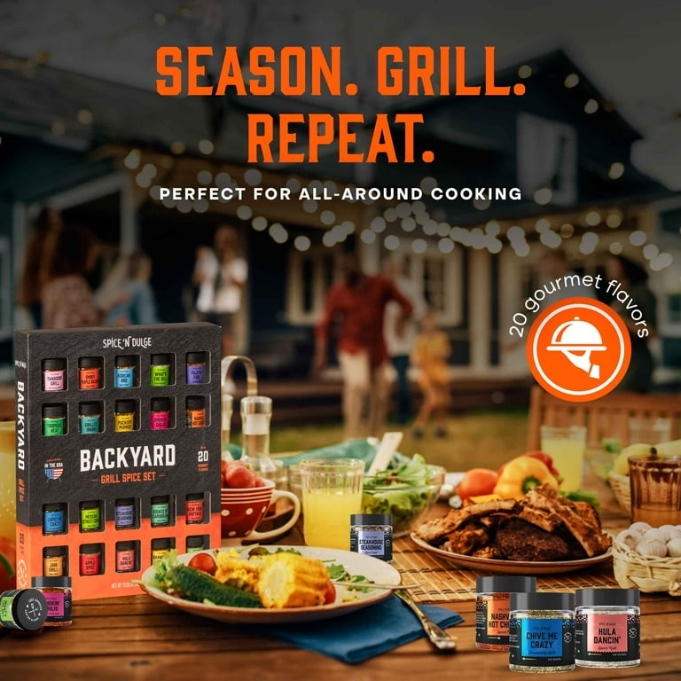 Spice 'N Dulge Backyard Grill Spice & Seasonings Gift Set, 20