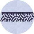 thumbnail image 1 of Ahgly Company Indoor Round Patterned Lavender Blue Area Rugs, 7' Round, 1 of 6