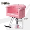thumbnail image 2 of UBesGoo Barber Chair Salon Styling Chair Black Gold Hydraulic Pump, Pink, 2 of 8