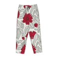 thumbnail image 4 of Kll Womens Leaves And Anemone Print Pajama Pants Soft Pajama Bottoms For Women Cozy Lounge Pants, 4 of 9