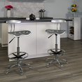 thumbnail image 4 of Flash Furniture Vibrant White and Chrome Drafting Stool with Tractor Seat, 4 of 5