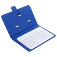 thumbnail image 1 of LEEYNEER Portable Wireless Bluetooth-compatible Keyboard with Faux Leather Case for iPhone Phone, 1 of 8