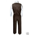 thumbnail image 5 of INFANT TODDLER BOYS EASTER FORMAL WEDDING PARTY VEST SETS SUITS DARK BROWN S-7, 5 of 5