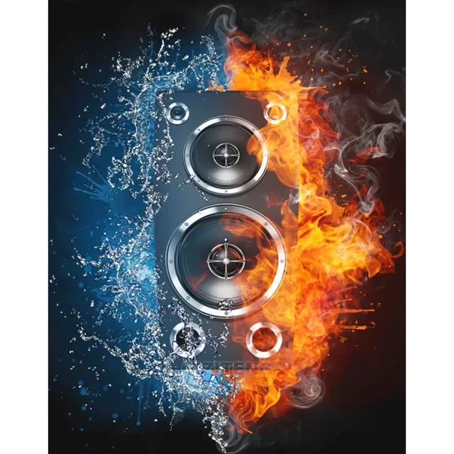 5D DIY Full Drill Diamond Painting, Musical Instrument Guitar Diamond Embroidery Rhinestone Sticker Mosaic Home Decor, 40 x 50 cm, Unframed,FX6148,50x40cm