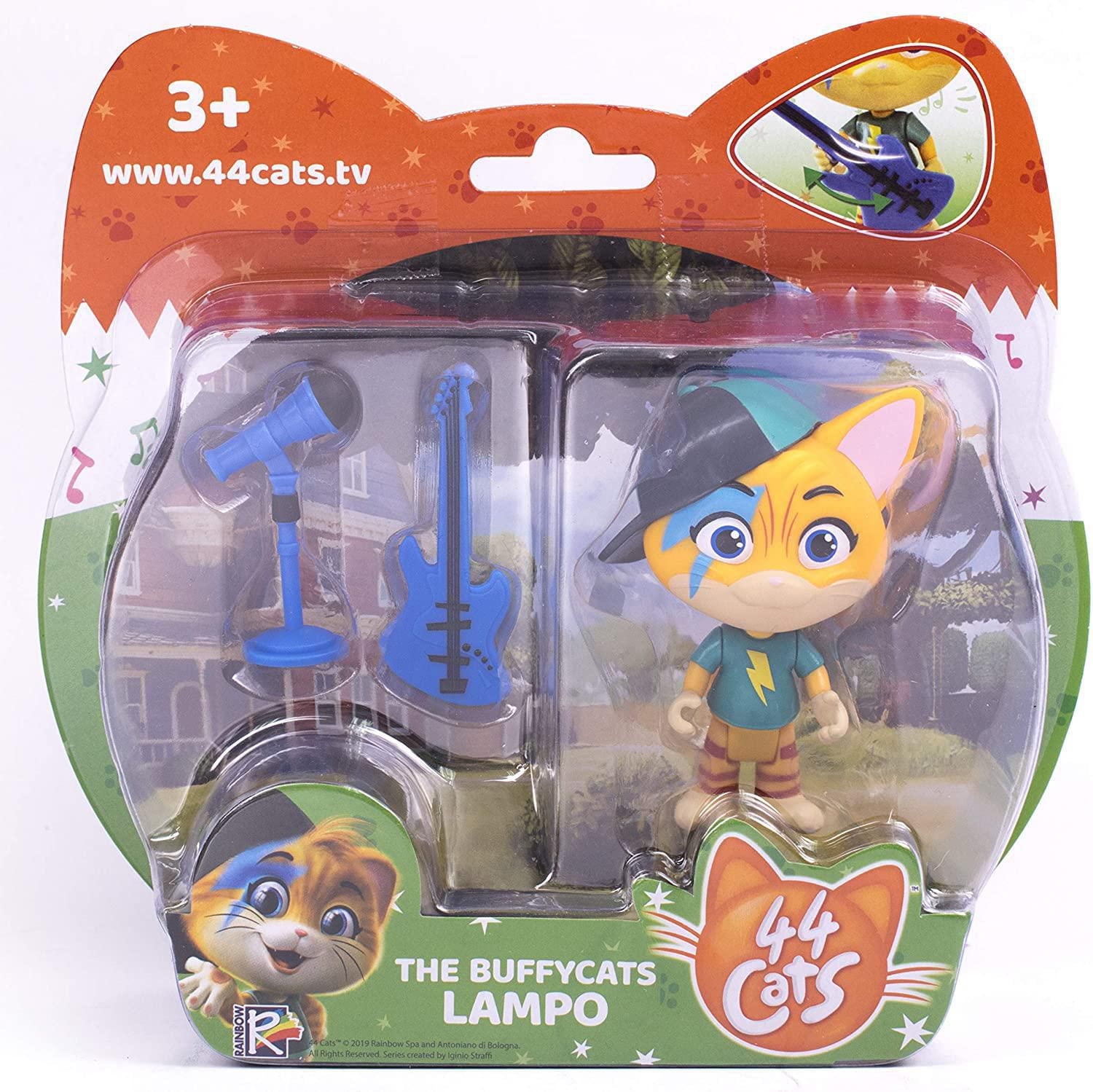 44 Cats - The Buffycats - 3" Lampo Figure with Guitar and Microphone Accessory