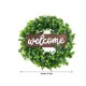 thumbnail image 2 of 1 corona decorativa de bienvenida para puerta, adorno de simulación, 2 of 8