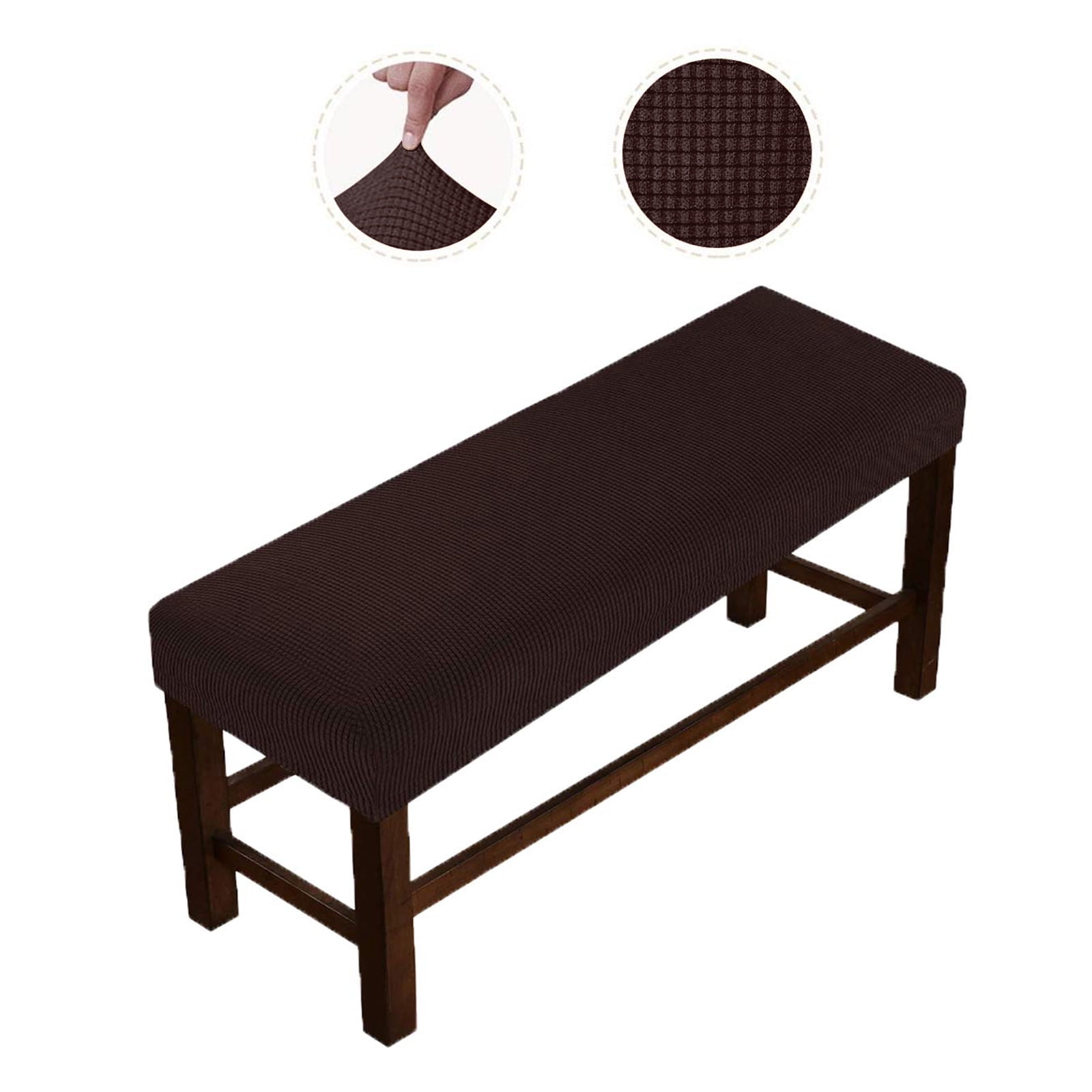 Dining Room Bench Covers, Stretch Spandex Jacquard Bench Slipcover