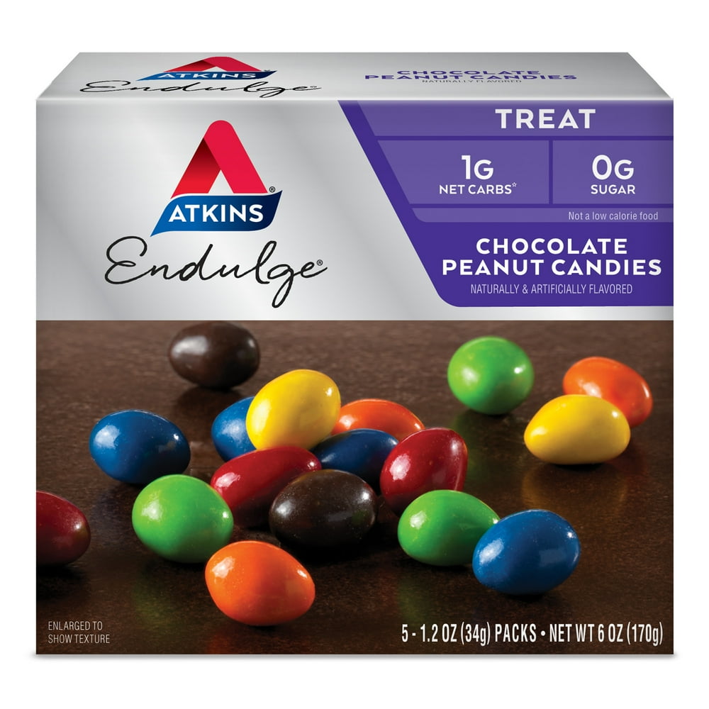 Atkins Endulge Treat, Chocolate Peanut Candies, Keto Friendly, 5 Count