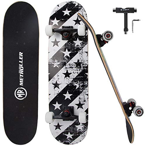 Details about   31''x 8'' Professional Skateboard Double Deck Concave Skateboards for Beginners 