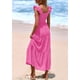 thumbnail image 2 of Vestido PRETTYGARDEN de Verano con Escote Cuadrado Maxi Rosa Fucsia Talle S, 2 of 8