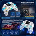 thumbnail image 3 of Wireless Gaming Controller with Smart Interactive Screen,Hall Effect Joysticks,RGB Lighting,Bluetooth Gamepad Compatible with switch/PC/PS4/iOS/Android,1200mAh,White(Not for Xbox,PS5), 3 of 10