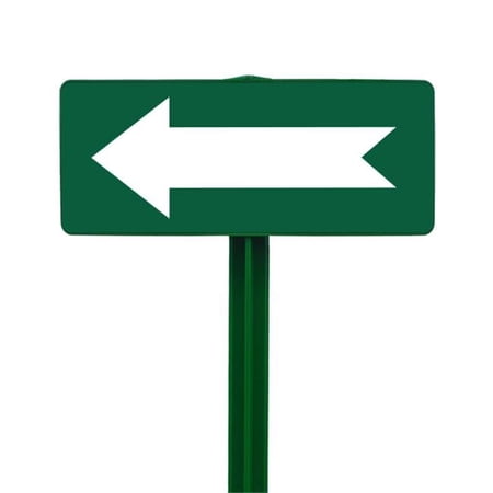 EverMark SSKT19-05 Golf Course Arrow Sign with Hunter Green Stake Kit