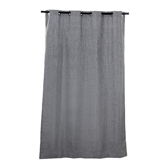 cortina decorativa poliéster negro/acero 210 x 135 cm