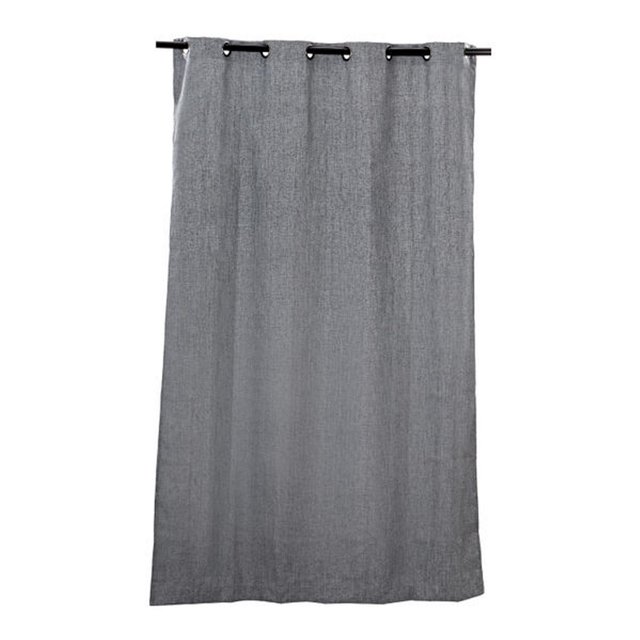 cortina decorativa poliéster negro/acero 210 x 135 cm