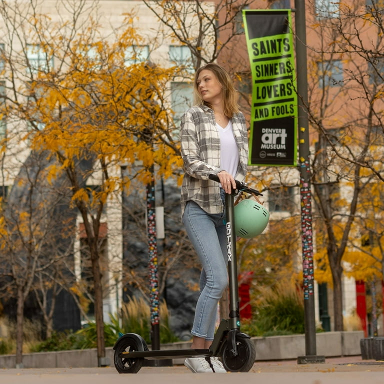 GOTRAX Rival Adult Electric Scooter, 8.5" Pneumatic Tire, Max 12 mile Range and 15.5Mph Speed, 250W Foldable Escooter for Adult, Charcoal Gray