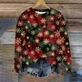 thumbnail image 4 of Neewe Christmas Sweatshirt for Women Crewneck Christmas Tree Long Sleeve Shirt Xmas Holiday Party Pullover Sweater Tops S-5XL, 4 of 6