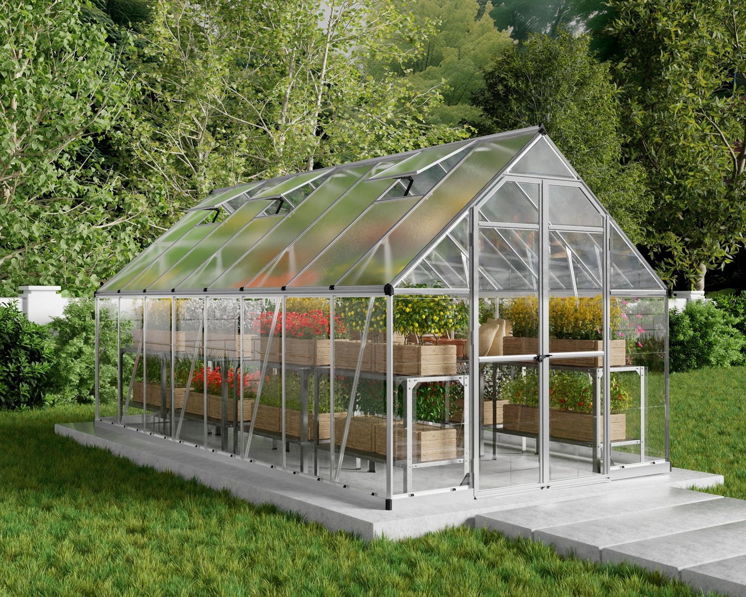 CANOPIA by PALRAM Balance 8 ft. x 16 ft. Greenhouse Kit - Silver