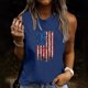 thumbnail image 2 of Camiseta holgada sin mangas con cuello redondo y estampado informal de verano para mujer Pompotops  lopia993383, 2 of 5