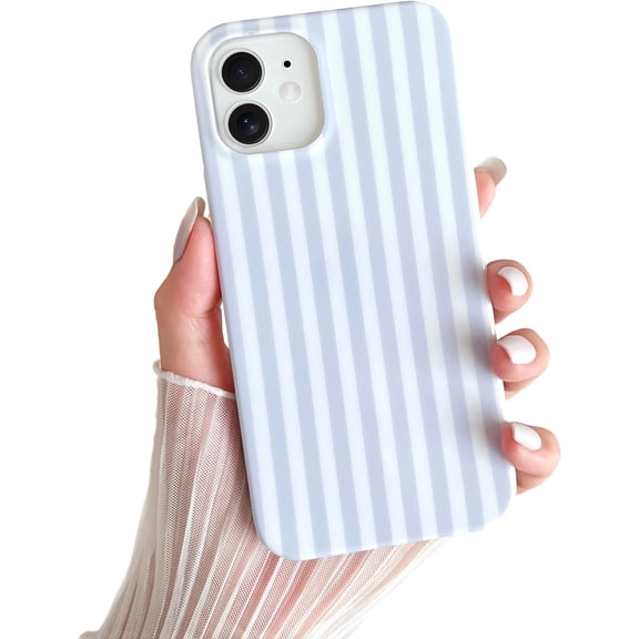 Compatible for iPhone Case Cute Striped Phone Case Soft TPU Slim Shockproof Phone Cover for Women Girls