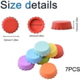 thumbnail image 2 of Silicone Rubber Bottle Caps, 7PCS Reusable Beer Caps Bottles Cover for Home Brewing Beer, Soft Drink, Wine Bottle, Beer Bottle, Soda Bottles Kitchen Gadgets, 7-Colour, 2 of 5