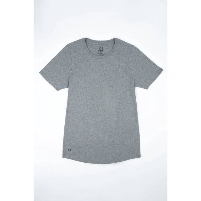 OTECKA T-Shirt à Col Rond en Coton Supima pour Homme Coupe Ajustée avec Évacuation de l'Humidité