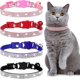 thumbnail image 1 of Weewooday 4 piezas de collares para gatos con diamantes de imitación, collares para gatos con campana, collares para mascotas con terciopelo suave, 4 colores MFZFUKR WMZL-1866-1, 1 of 7