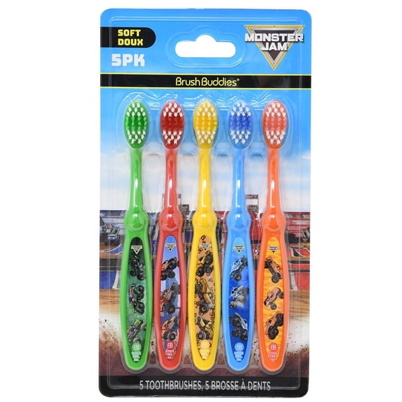 Monster Jam Licensed 5pk Toothbrush 4.75" x .75" x 9"